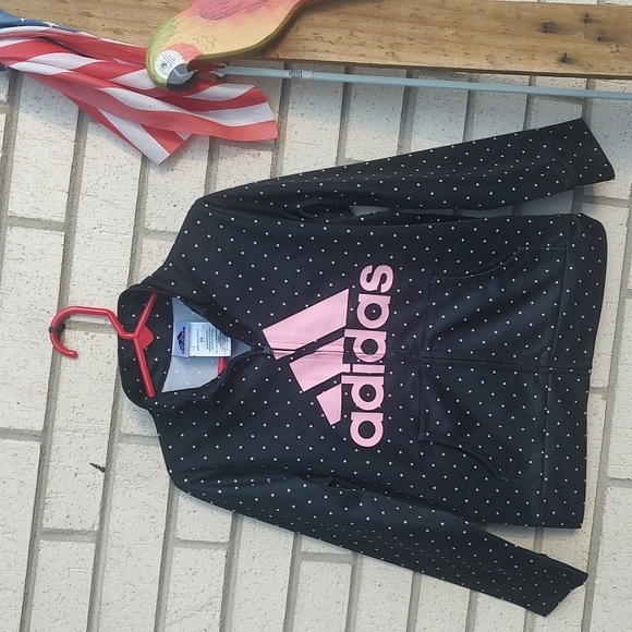 adidas Other - Adidas Hoodie/Pink Dots